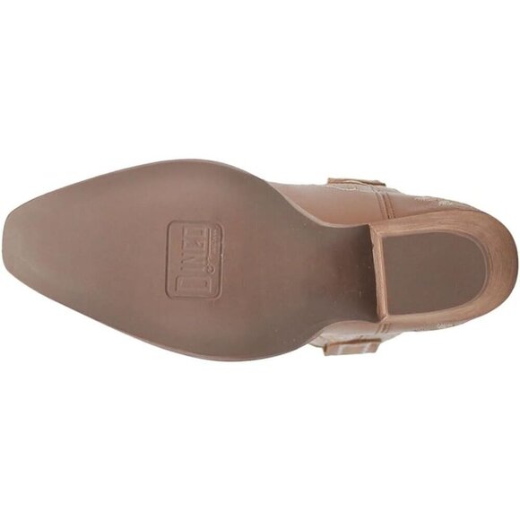 Dingo Low Heels Women Brown Embroidered Floral Snip Toe Casual Ankle Mid Boots - Picture 5 of 5